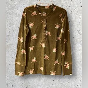 NWT Aerie Lumberjane Thermal Henley Top